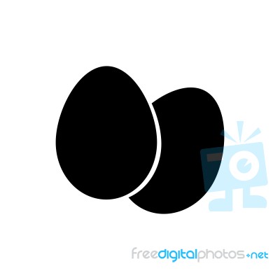 Two Eggs  Symbol Icon  Illustration On White Backgro Stock Image