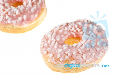 Two Glazed Donuts Stock Photo