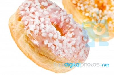 Two Glazed Donuts Stock Photo