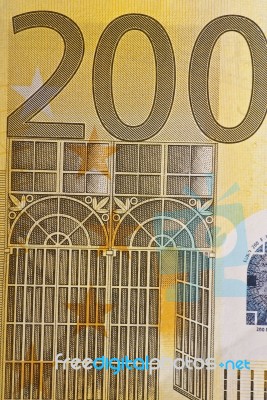 Two Hundred-euro Bill Stock Photo