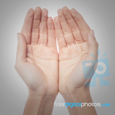 Two Palms Of The Hand Stock Photo