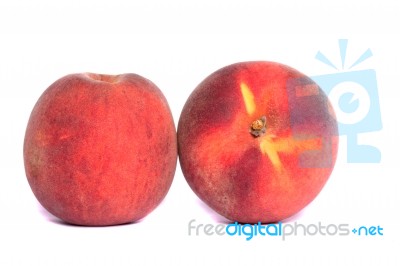 Two Peaches Stock Photo