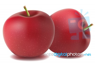 Two Red Apples Stock Image