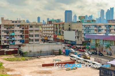 Two Sides Of Panama City, Panama Stock Photo