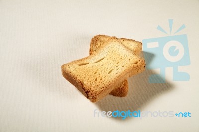 Two Slices Toast Stock Photo