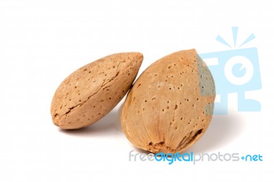 Two Sweet Almonds Stock Photo