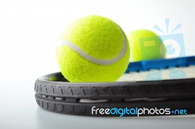 Two Tennis Balls Stock Photo