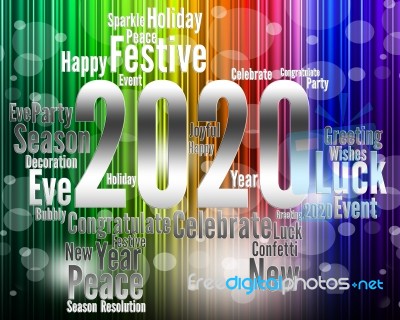 Two Thosand Twenty Indicates 2020 3d Illustration Stock Image