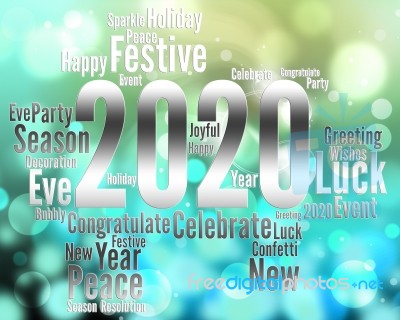 Two Thosand Twenty Year Indicates 2020 Illustration Stock Image