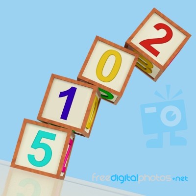 Two Thousand And Fifteen Blocks Show Year 2015 Stock Image