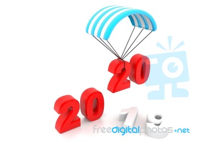 Two Thousand Twenty Shows 2020 3d Rendering Stock Photo Stock Image