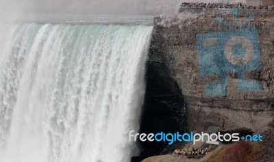 Two Viewpoints To The Amazing Niagara Falls Stock Photo