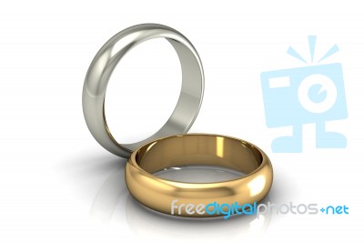 Two Wedding Rings Stock Image