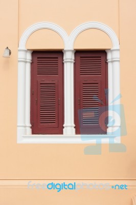 Two Windows In Neo-gothic Style Stock Photo