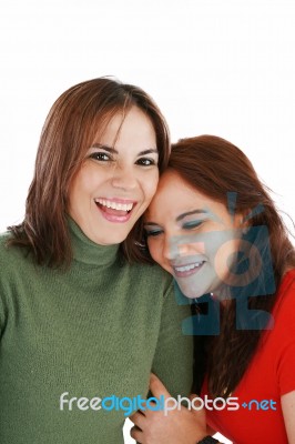 Two Women Laughing Stock Photo