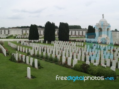 Tyne Cot Cemetery Stock Photo