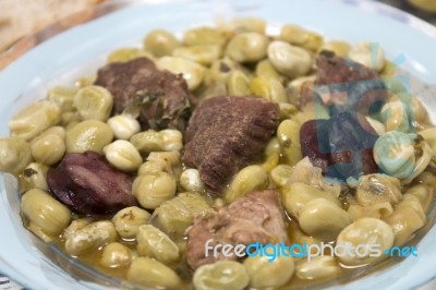 Typical Stew Of Fava Beans Stock Photo