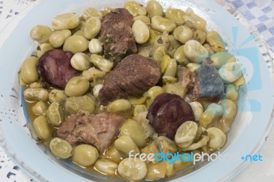 Typical Stew Of Fava Beans Stock Photo