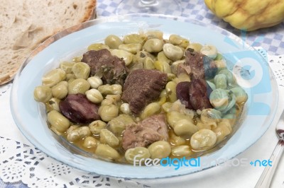 Typical Stew Of Fava Beans Stock Photo