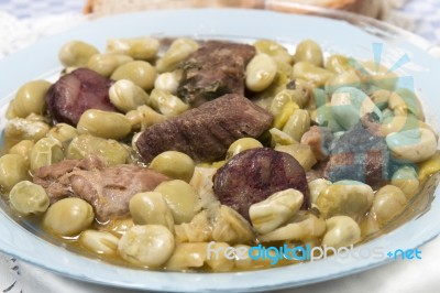 Typical Stew Of Fava Beans Stock Photo