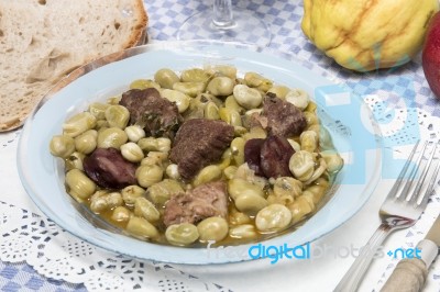 Typical Stew Of Fava Beans Stock Photo