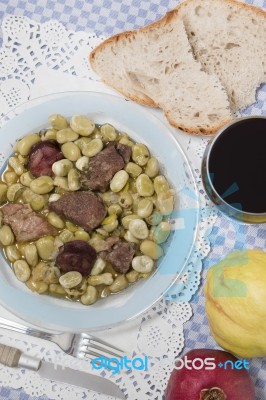 Typical Stew Of Fava Beans Stock Photo