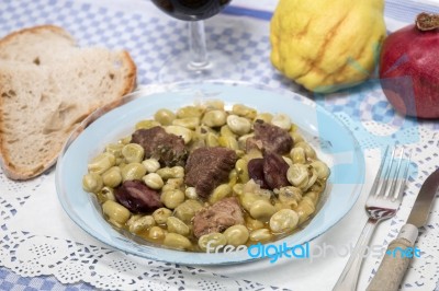 Typical Stew Of Fava Beans Stock Photo