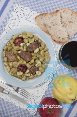 Typical Stew Of Fava Beans Stock Photo