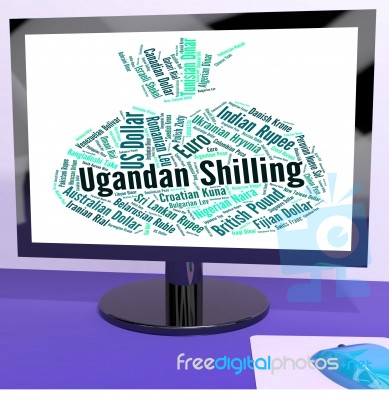 Ugandan Shilling Represents Foreign Currency And Coin Stock Image