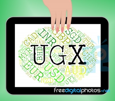 Ugx Currency Indicates Forex Trading And Coin Stock Image