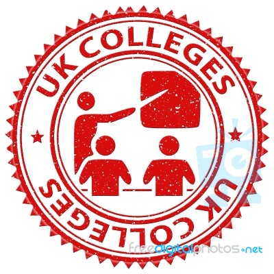 Uk Colleges Shows United Kingdom And Britain Stock Image