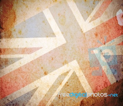 UK Flag On Grunge Paper Stock Image