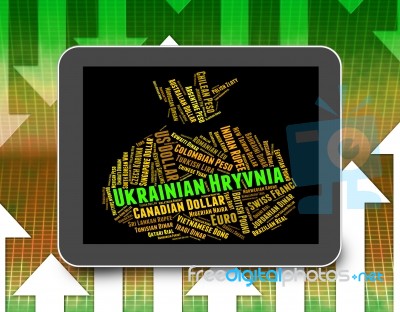 Ukrainian Hryvnia Shows Foreign Exchange And Currency Stock Image