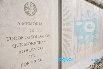 Ultramar Memorial Monument In Lisbon Stock Photo