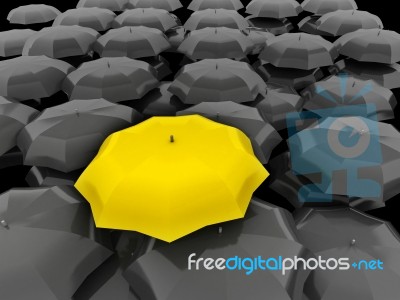 Umbrella For Leadership Concept Stock Image