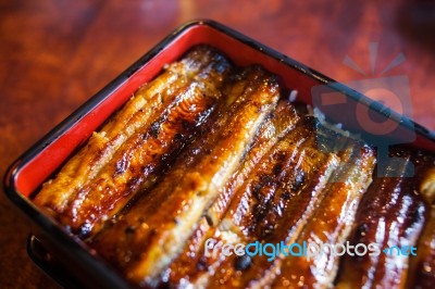 Unangi Grilled Eel Over Rice With Japanese Sauce Stock Photo