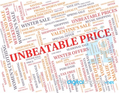 Unbeatable Price Indicating Fabulous Amount And Fantastic Stock Image