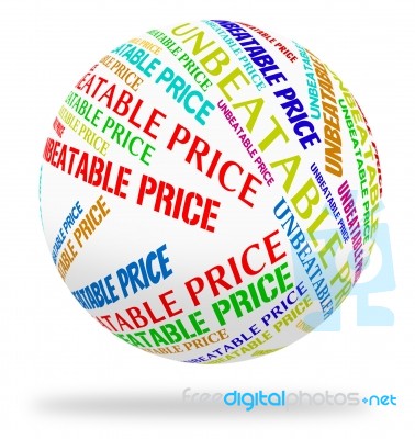 Unbeatable Price Representing Promotional Savings And Offer Stock Image