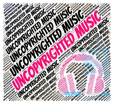 Uncopyrighted Music Indicates Intellectual Property Rights And C… Stock Image