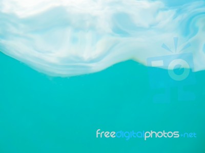 Under Blue Water And Sky Stock Photo