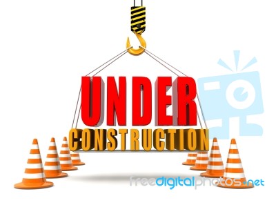 Under Construction 3d Illustration Stock Image