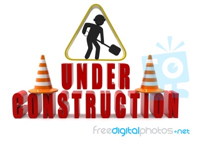 Under Construction 3d Illustration Stock Image