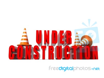 Under Construction 3d Illustration Stock Image