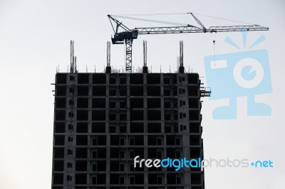 Under Construction Building Stock Photo