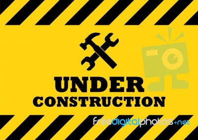 Under Construction Sign Stock Image