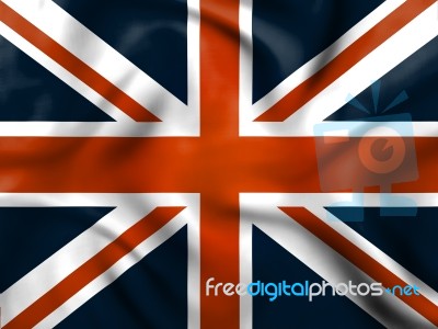 Union Jack Means English Flag And Britain Stock Image