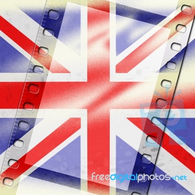 Union Jack Represents British Flag And Background Stock Image