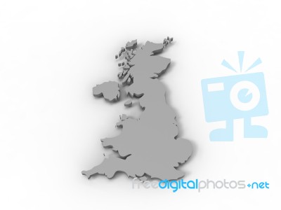 United Kingdom Outline Stock Image