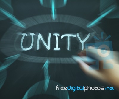 Unity Diagram Means Working As Team And Cooperation Stock Image