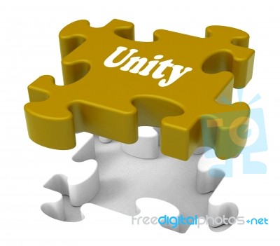 Unity Shows Partners Teams Teamwork Or Collaboration Stock Image